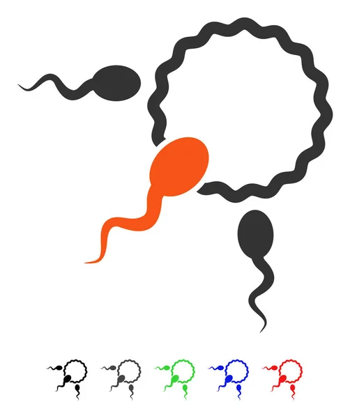 Плоская икона оплодотворения — стоковый вектор