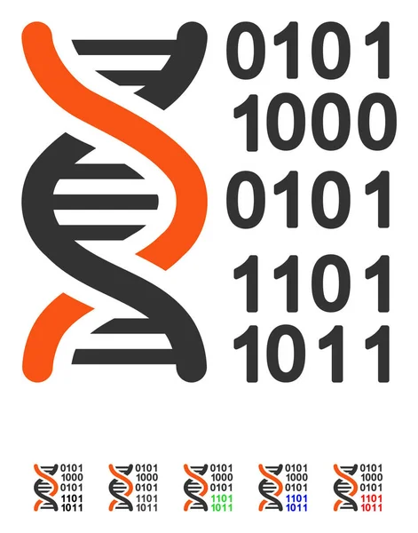 Код генома Плоска піктограма — стоковий вектор