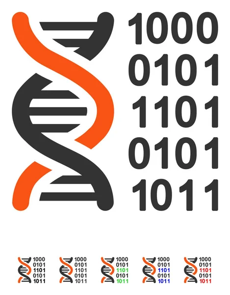 Иконка с генетическим кодом — стоковый вектор