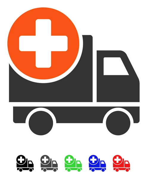 Medical Delivery Flat Icon — Stock Vector