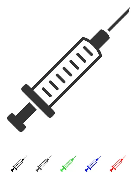 注射器フラット アイコン — ストックベクタ