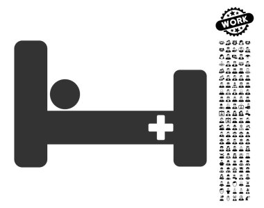 İş Bonus ile hastane yatak simgesi