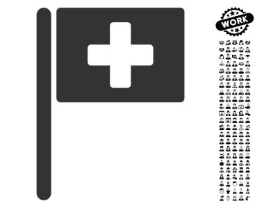 İş Bonus ile hastane bayrak simgesi