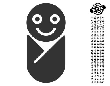 Erkekler Bonus ile bebek simgesi