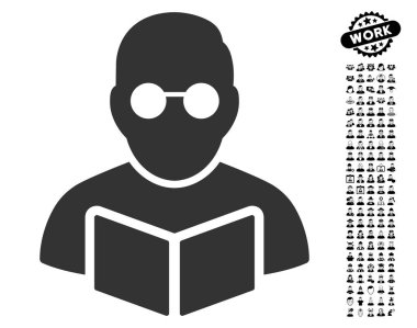 Öğrenci kitap simgesini iş Bonus ile okuma