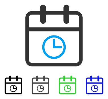 Gün saat düz simgesini