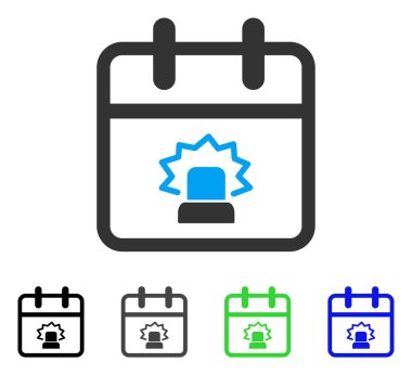 Acil durum gün düz simgesi