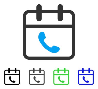 Telefon destek gün düz simgesi