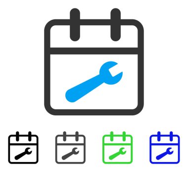 Hizmet gün düz simgesi