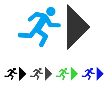 Çıkış yönünde düz simgesi