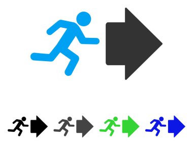 Çıkış yönünde düz simgesi