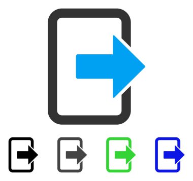 Çıkış kapı düz simgesi