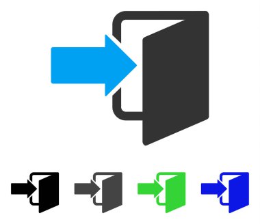 Çıkış kapı düz simgesi