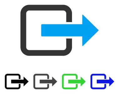 Çıkış kapı düz simgesi