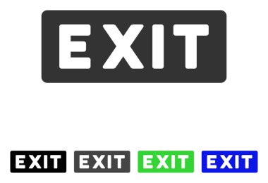 Çıkış etiketi düz simgesi