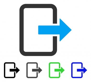 Çıkış kapı düz simgesi