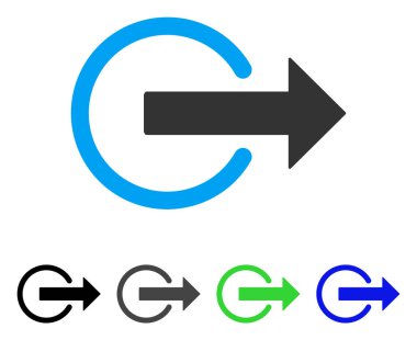 oturum kapatma düz simgesi