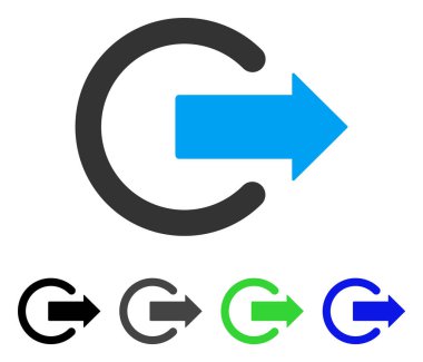 oturum kapatma düz simgesi