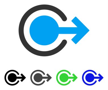 oturum kapatma düz simgesi