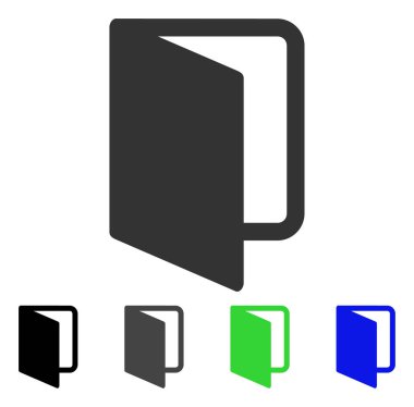 açık kapı düz simgesi