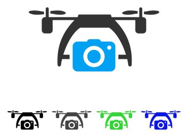 Fotoğraf dron düz simgesi