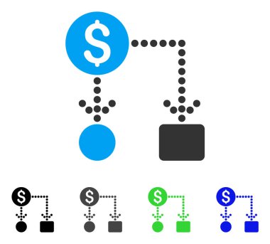 Nakit akışı düz simgesi