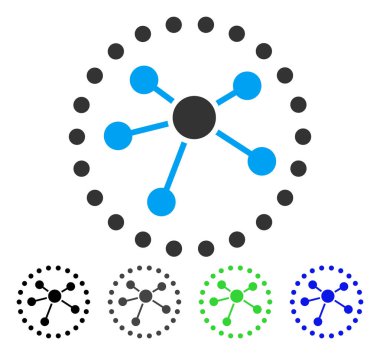 Bağlantılar diyagramı düz simgesi