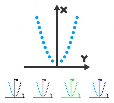 Parabole arsa düz simgesi
