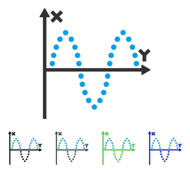 Sinusoid arsa düz simgesi
