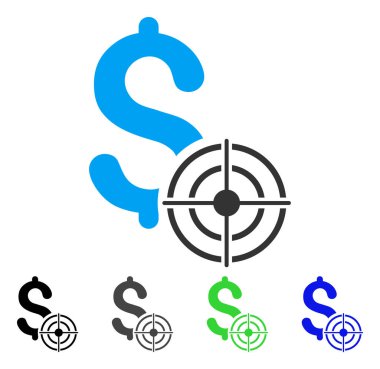 iş hedef düz simgesini