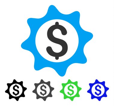 Para mühür düz simgesi