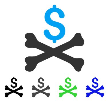 Ölümlü borç düz simgesi