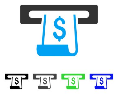 Kağıt giriş yuvası düz simgesi