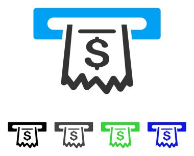 Kağıt giriş Terminal düz simgesi