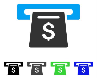 Ödeme yuvası düz simgesi