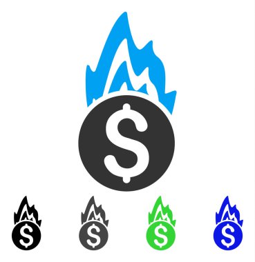 Yangın hasarı düz simgesi