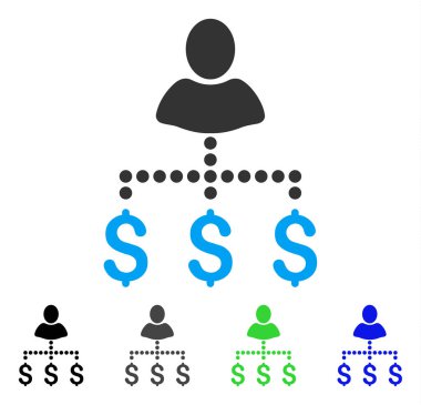 Kişi ödeme düz simgesi