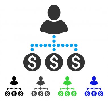 Kullanıcı ödeme düz simgesi