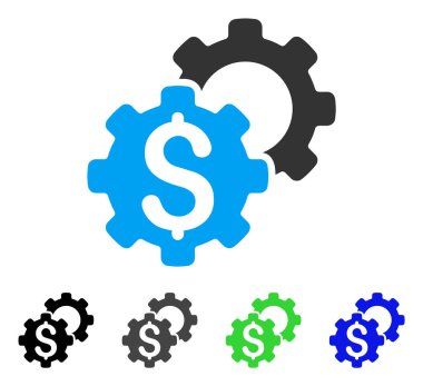 Banka ayarları düz simgesi