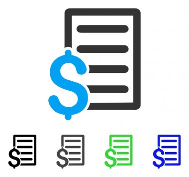 İş sözleşmesi düz simgesi