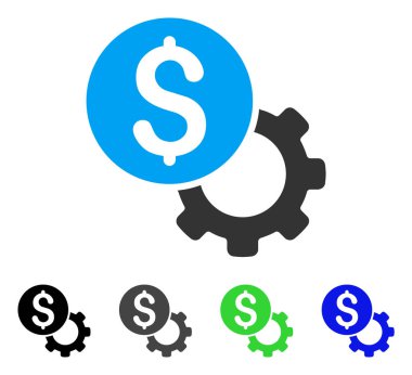 Geliştirme maliyet düz simgesi