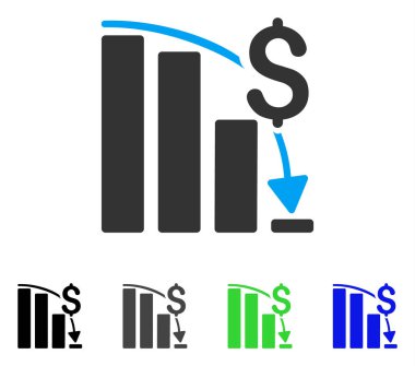 Mali kriz düz simgesi