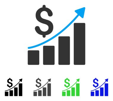 finansal rapor düz simgesi