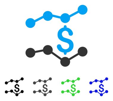 Finansal eğilimleri düz simgesi