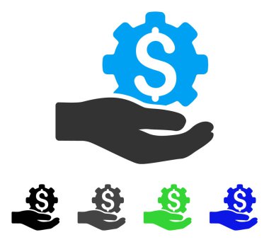 Endüstriyel hizmet düz simgesi