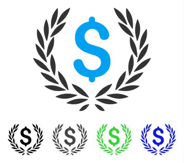 Laurel banka amblemi düz simgesi