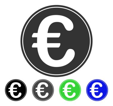 Euro para düz simgesi