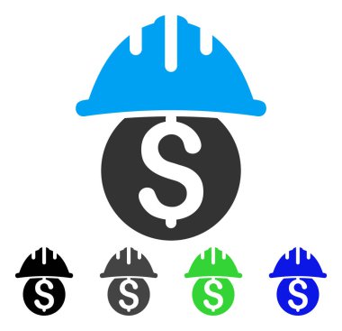 Doları Emanet kask düz simgesi