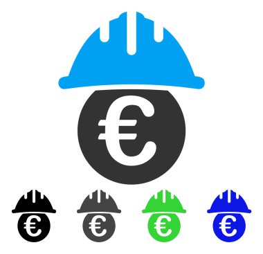 Euro Emanet kask düz simgesi altında