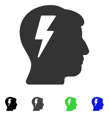 beyin fırtınası düz simgesi